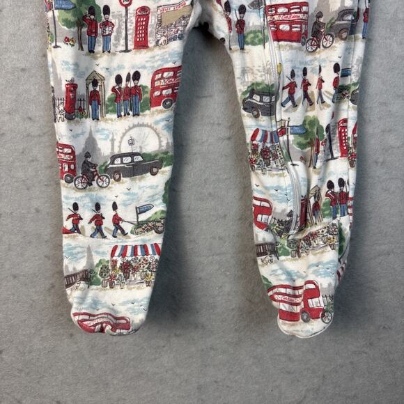 Cath Kids Pajama Baby Size 6-12 Months One Piece London England Bus Zipper Soldi - Picture 5 of 9